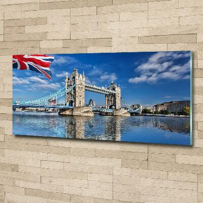 Cuadro decorativo de vidrio para salón horizontal Puente de la Torre de Londres