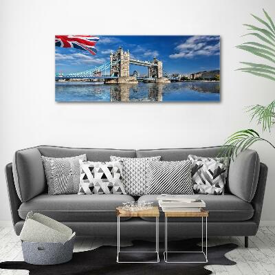 Cuadro decorativo de vidrio para salón horizontal Puente de la Torre de Londres
