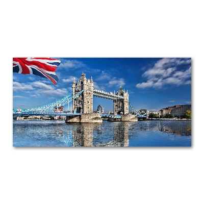Cuadro decorativo de vidrio para salón horizontal Puente de la Torre de Londres