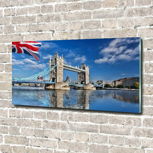 Cuadro decorativo de vidrio para salón horizontal Puente de la Torre de Londres