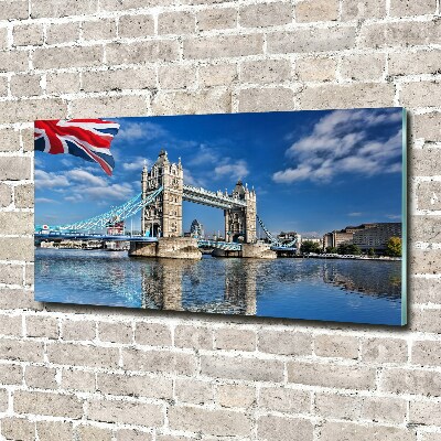 Cuadro decorativo de vidrio para salón horizontal Puente de la Torre de Londres