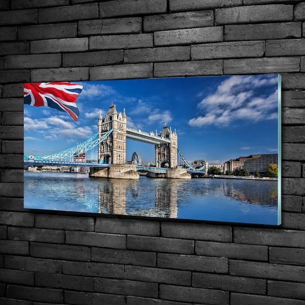 Cuadro decorativo de vidrio para salón horizontal Puente de la Torre de Londres