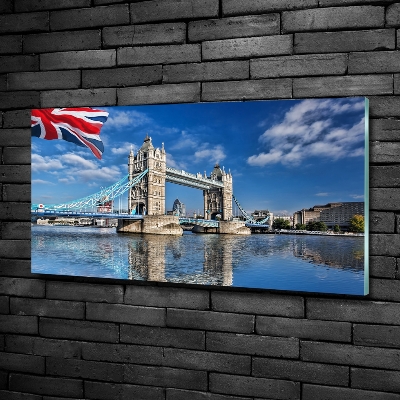 Cuadro decorativo de vidrio para salón horizontal Puente de la Torre de Londres