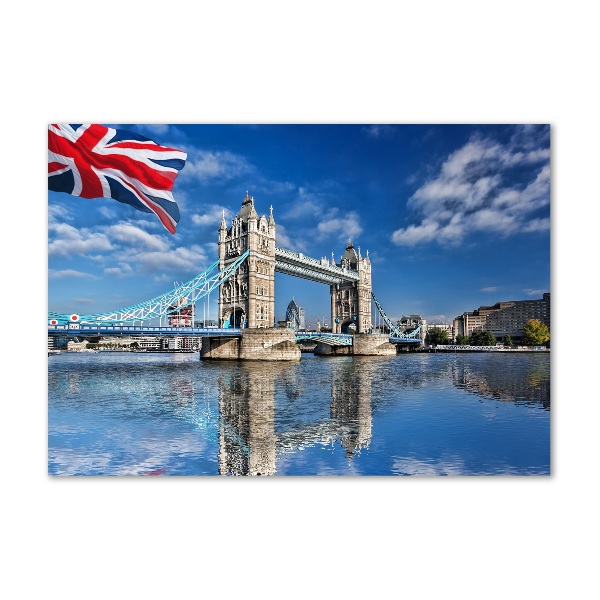 Cuadro decorativo de vidrio para salón horizontal Puente de la Torre de Londres
