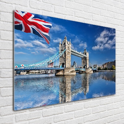 Cuadro decorativo de vidrio para salón horizontal Puente de la Torre de Londres