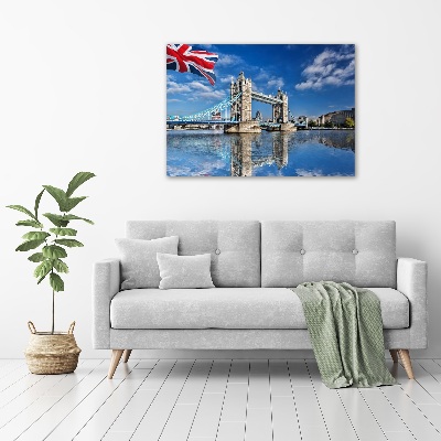 Cuadro decorativo de vidrio para salón horizontal Puente de la Torre de Londres