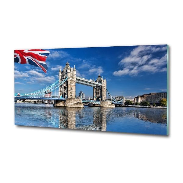 Cuadro decorativo de vidrio para salón horizontal Puente de la Torre de Londres