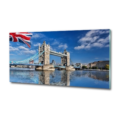 Cuadro decorativo de vidrio para salón horizontal Puente de la Torre de Londres