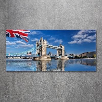 Cuadro decorativo de vidrio para salón horizontal Puente de la Torre de Londres