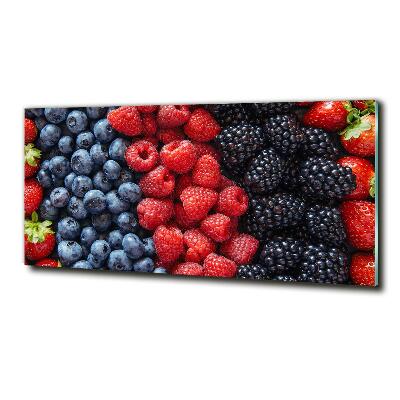 Foto en cristal de alta calidad con impresión uv horizontal Frutos del bosque