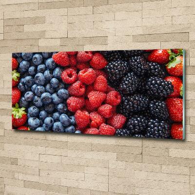 Foto en cristal de alta calidad con impresión uv horizontal Frutos del bosque
