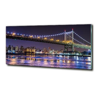 Foto en cristal de alta calidad con impresión uv horizontal Puente de Nueva York