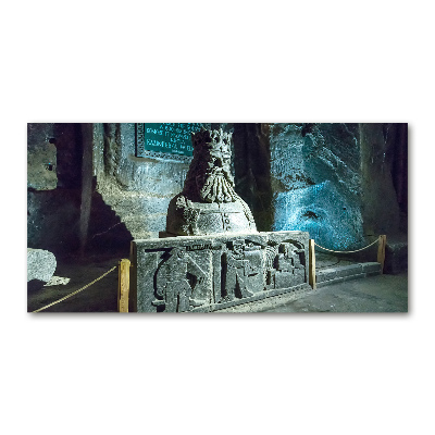 Cuadro de cristal templado moderno horizontal Mina de sal