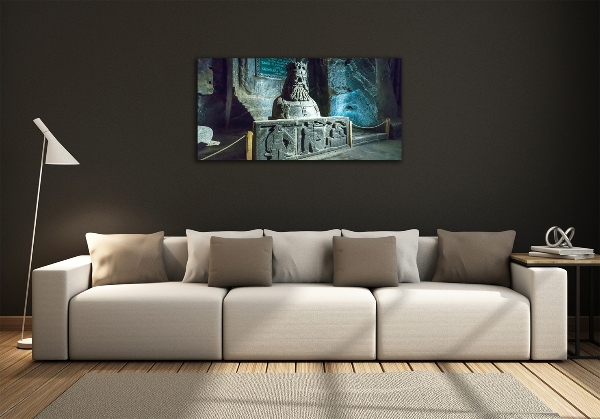 Cuadro de cristal templado moderno horizontal Mina de sal