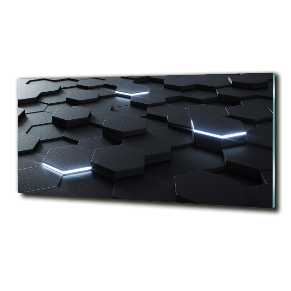 Impresión en cristal con acabado brillante horizontal Abstracción