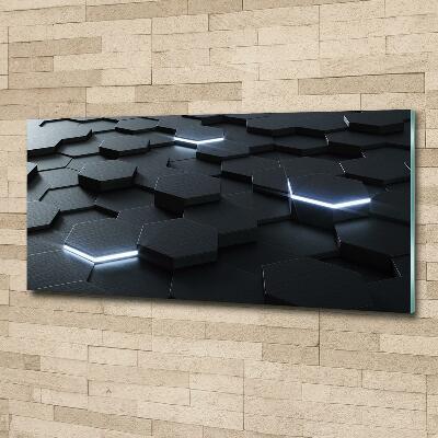 Impresión en cristal con acabado brillante horizontal Abstracción