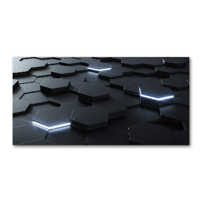 Impresión en cristal con acabado brillante horizontal Abstracción