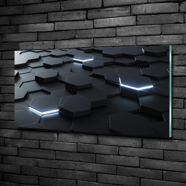 Impresión en cristal con acabado brillante horizontal Abstracción