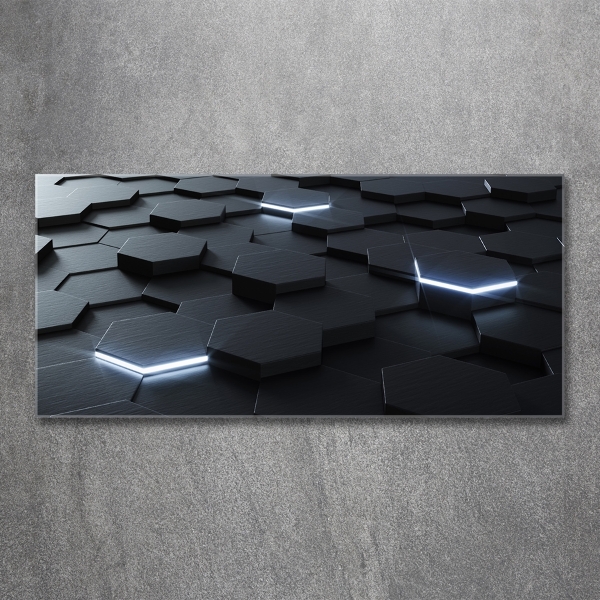 Impresión en cristal con acabado brillante horizontal Abstracción