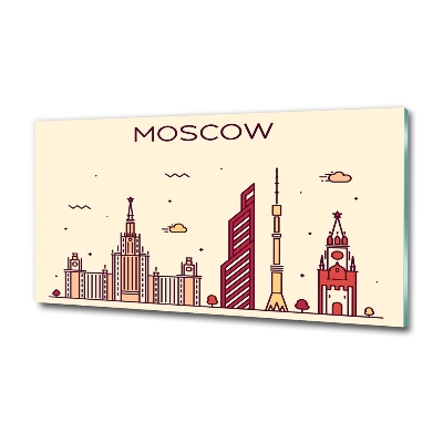 Cuadro de cristal templado moderno horizontal Edificios de Moscú