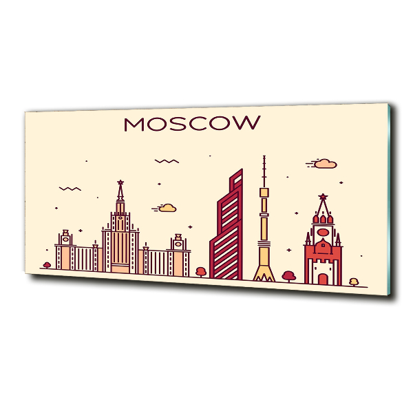 Cuadro de cristal templado moderno horizontal Edificios de Moscú