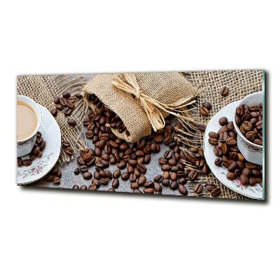 Foto en cristal de alta calidad con impresión uv horizontal Café con leche