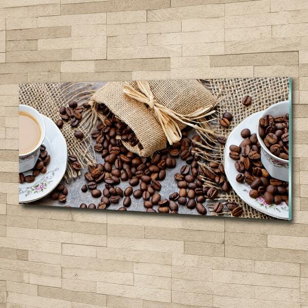 Foto en cristal de alta calidad con impresión uv horizontal Café con leche