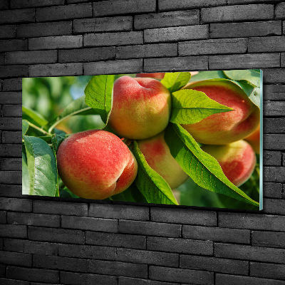 Impresión en cristal con acabado brillante horizontal Melocotones