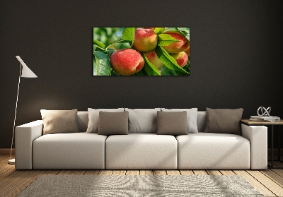 Impresión en cristal con acabado brillante horizontal Melocotones