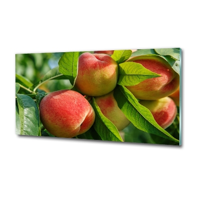 Impresión en cristal con acabado brillante horizontal Melocotones