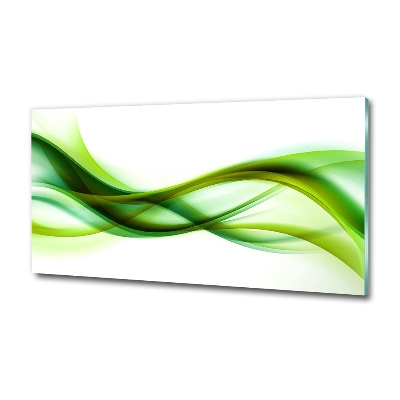 Cuadro decorativo de vidrio para salón horizontal Ondas abstractas