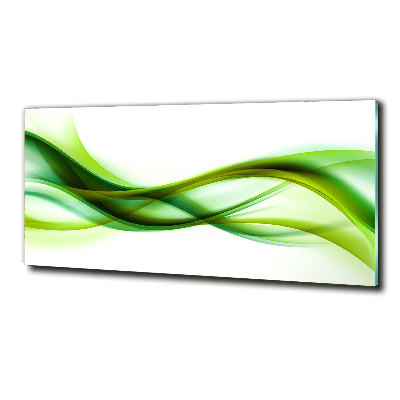 Cuadro decorativo de vidrio para salón horizontal Ondas abstractas