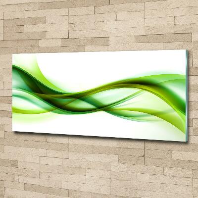 Cuadro decorativo de vidrio para salón horizontal Ondas abstractas