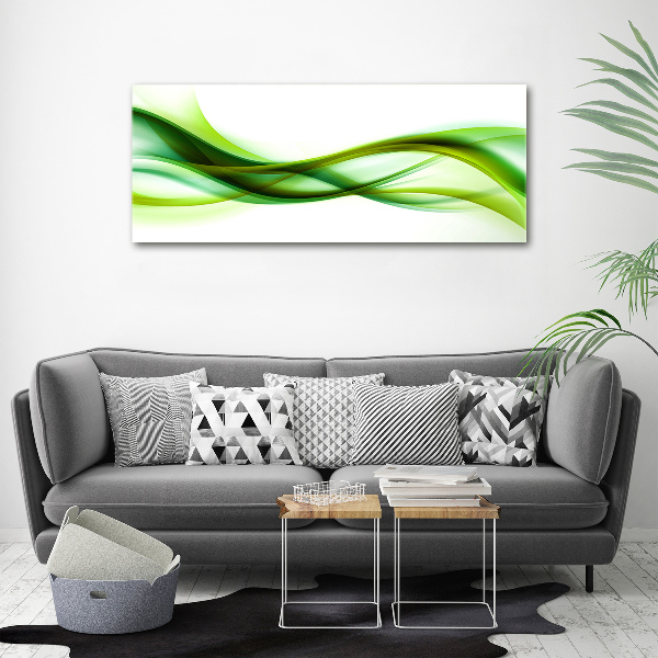 Cuadro decorativo de vidrio para salón horizontal Ondas abstractas