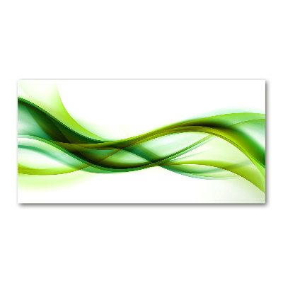 Cuadro decorativo de vidrio para salón horizontal Ondas abstractas