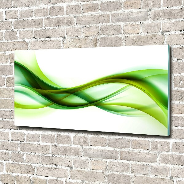 Cuadro decorativo de vidrio para salón horizontal Ondas abstractas