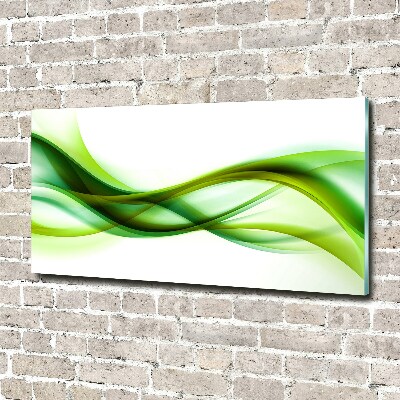 Cuadro decorativo de vidrio para salón horizontal Ondas abstractas