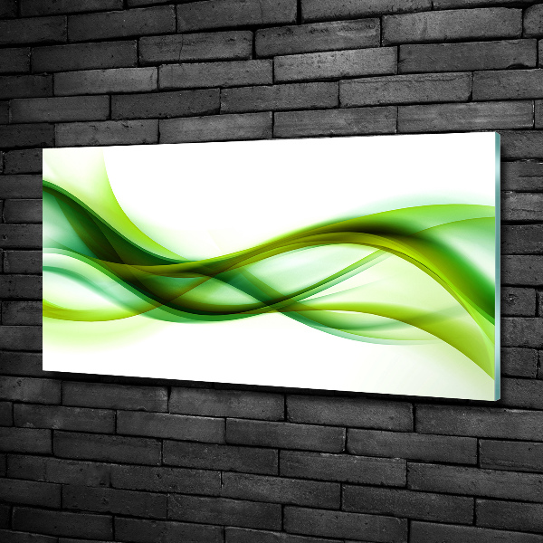 Cuadro decorativo de vidrio para salón horizontal Ondas abstractas