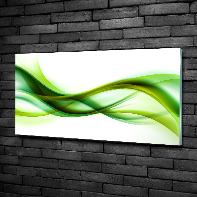 Cuadro decorativo de vidrio para salón horizontal Ondas abstractas