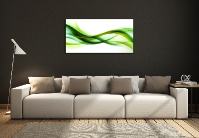 Cuadro decorativo de vidrio para salón horizontal Ondas abstractas