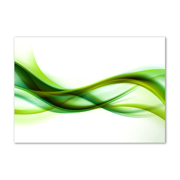 Cuadro decorativo de vidrio para salón horizontal Ondas abstractas