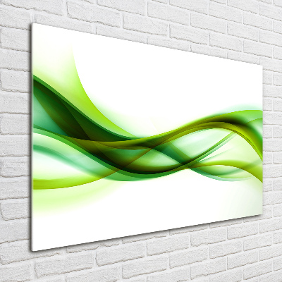 Cuadro decorativo de vidrio para salón horizontal Ondas abstractas