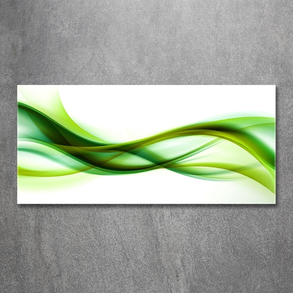 Cuadro decorativo de vidrio para salón horizontal Ondas abstractas