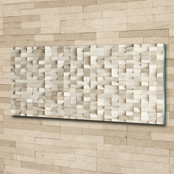 Foto en cristal de alta calidad con impresión uv horizontal Cubos de madera