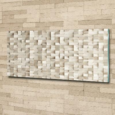 Foto en cristal de alta calidad con impresión uv horizontal Cubos de madera