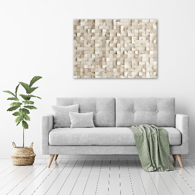Foto en cristal de alta calidad con impresión uv horizontal Cubos de madera