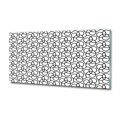 Cuadro decorativo de vidrio para salón horizontal Fondo geométrico