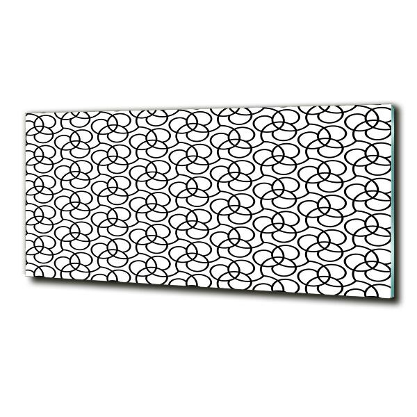 Cuadro decorativo de vidrio para salón horizontal Fondo geométrico