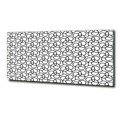 Cuadro decorativo de vidrio para salón horizontal Fondo geométrico