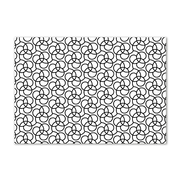 Cuadro decorativo de vidrio para salón horizontal Fondo geométrico